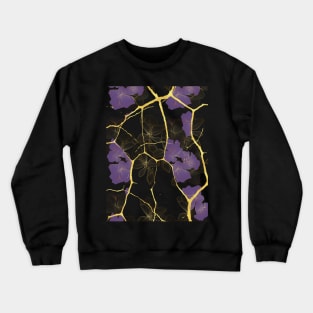 Irises. Japanese Kintsugi Pattern Crewneck Sweatshirt